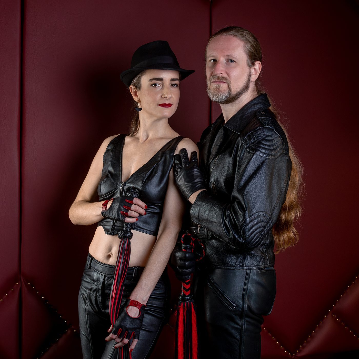 Hekate and Master Samael in leather