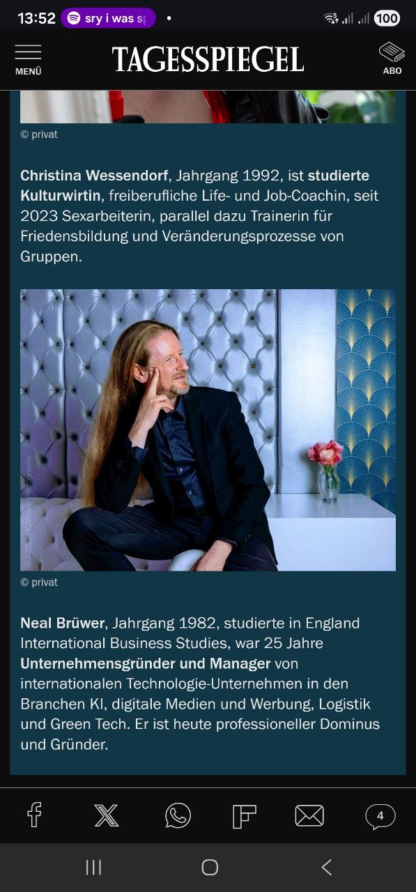 Tagesspiegel - Master Samael Beitrag